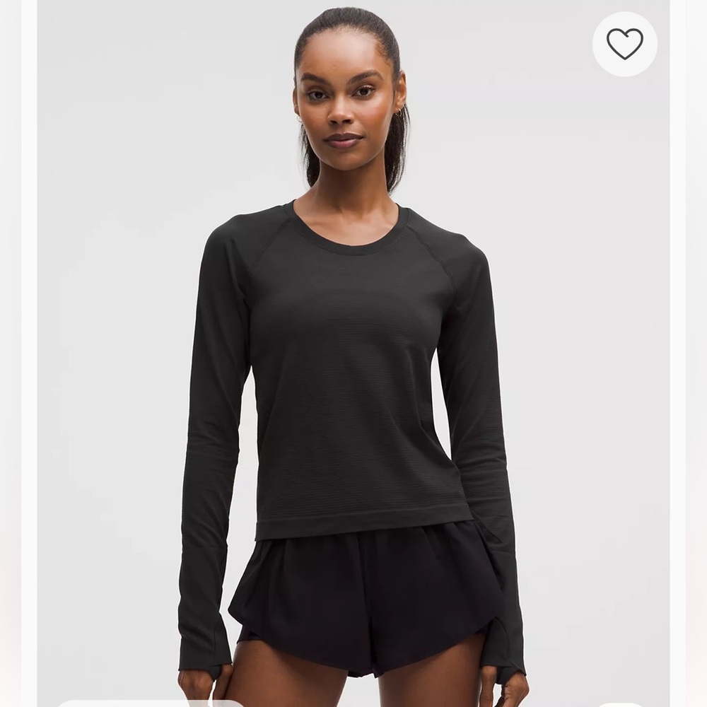 Lululemon Run Swiftly Tech Black Long Sleeve Top